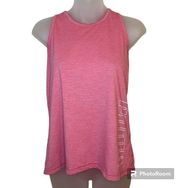 Heathered Pink Crisscross Racerback Logo Tank Size Small