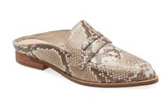 KELSI DAGGER BROOKLYN Sanders Snake Print Leather Mules Size 9