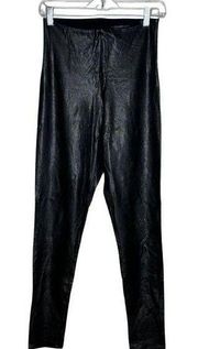 Commando Control Pants Women Large Black Skinny Faux Leather Legging Rocker Edgy