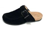 Vionic Suede Buckle Slip-On Mules Boston Black 8 Orthopedic