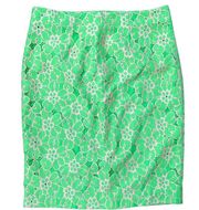 Lilly Pulitzer Sz 10 Hyacinth Pencil Skirt Color Is Green Pique Lace Pink Floral