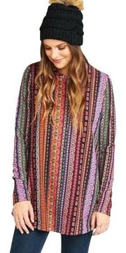 SHOW ME YOUR MUMU Mellow John Bell Sweater Multicolor Long Sleeve Top Small NWOT