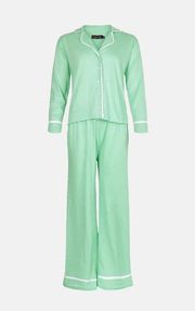 Jersey Pajama Lounge Trouser Set - Mint