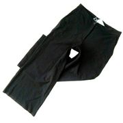 NWT Eileen Fisher Washable Stretch Crepe in Black High Waist Wide Ankle Pants 6