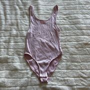 Out From Under  Baby Pink Low Back Bodysuit