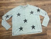 Sweet Romeo Grey Star Crewneck Sweatshirt