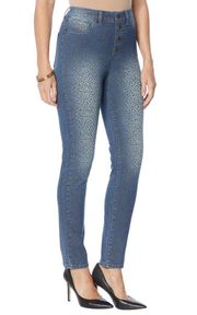DG2 by  Classic Stretch Pull-On Printed Midtone Cheetah Jean Size S