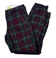 Pilcro and the Letterpress Hyphen Plaid Corduroy Pants Women's 28