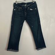 True Religion size 29 Billy Capri jeans.