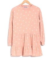 Velvet Torch Dress Blush Pink Xsmall XS Mini Long Sleeve Boho Brushed Floral NWT