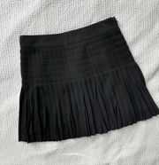 JCREW pleated lattice black skirt