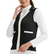 NWT Jack Smith Sweater Vest 2XL Preppy Viscose Black Cream Minimalist