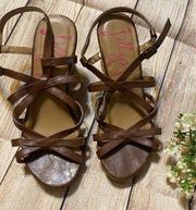 Jelly Pop Brown Comfort Fit Cork wedge Heels