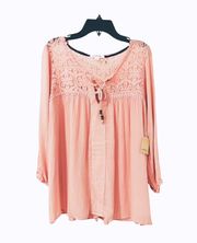 Taylor and Sage Peasant top Lace NWT