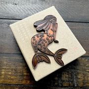 Starbucks Reserve Roastery Magnet Siren Mermaid Brass NWT