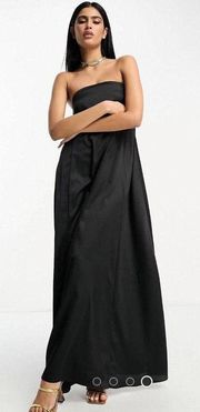 Black Strapless Long Dress