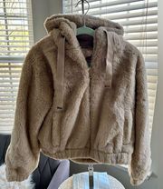 NWT Philosophy Tan Fur Jacket Size Small