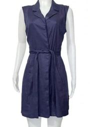 NWT Halston Stretch Linen Sleeveless Dress