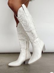 These There Boutique White Cowgirl Boots 