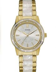 Guess Trinity Silver Dial Stainless Steel with Marble Ladies Watch W0706L3