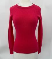 Halogen Cashmere Sweater Crew Neck Pullover Long Sleeve Stretchy Coral Pink XS