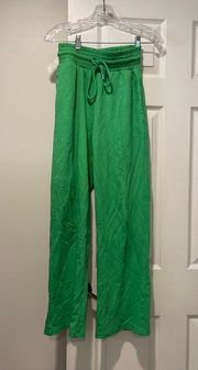 bright Green Flare Pants