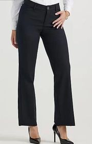 REGULAR FIT TROUSER:BLACK Mid Rise