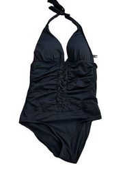 Jantzen One Piece Black Swimsuit Size 8