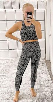 Anthropologie ALLFENIX Sports Bra Legging Set Leopard