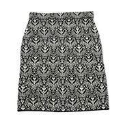 Chicos Wool Paisley Pencil Skirt  Women’s Knit Modest Mature Minimal Size 1 US S