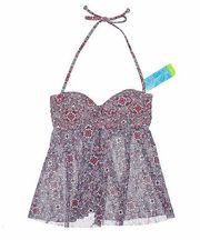 NWT floral  Print Tropical Escape swim top