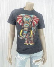 Riot Society  Colorful Elephant Graphic T-shirt  S