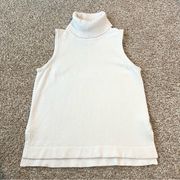 J. Crew Wool Blend Cream Turtleneck Sweater Tank - Sweater Vest - Size Medium