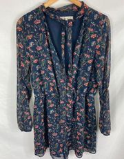 BCBGeneration Floral Print Long Sleeve Romper Size Medium