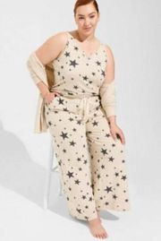 Torrid Dream Fleece Full Length Wide Leg Lounge Pants Twinkle Foiled Stars 4X