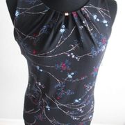 Ivanka Trump Black Print Top - NEW - Size Medium