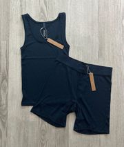 Soft Lounge Tank and Boxer Set in Limited Edition 🌑NAVY BLUE🌑