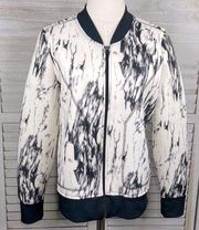 RBX Performance Neoprene/Scuba Bomber Jacket Black & White Marble-Large