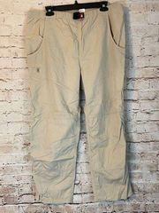 The North Face Hiking Active Cropped Loose Fit Pants Womens Zip Cargo Size Large