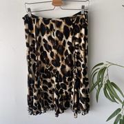 Grace Elements Y2K Cheetah Animal Print Slinky Boho Skirt