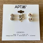 Apt 9 trio earring set