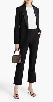 3.1 Phillip Lim Mid-Rise Cropped Flared Trouser Black Size 2