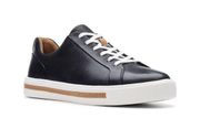 CLARKS Un Maui Lace Black Leather Sneakers Sz 6