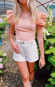 Orange Patterned Bodysuit Tops