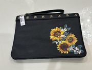 NWT White House Black Market sunflower wristlet