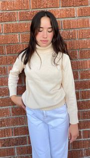 Cream turtle neck sweater 