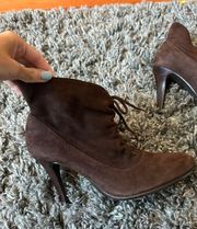 Brown Heeled Booties