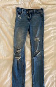 Hollister High Rise Ripped Skinny Jeans