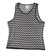 Oscar de la rents Chevron silk tank