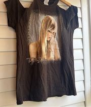 Cut Up Taylor Swift Brown Speak Now Tour Shirt